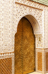 Moroccan traditional door in Marrakesh
