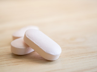 Closeup three of medicine pill 1