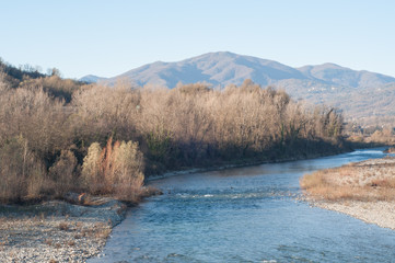 magra river in a beautiful landscape