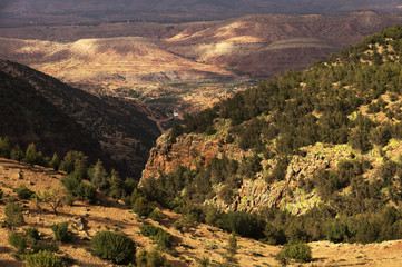 Fototapeta premium Mountain landscape in the Atlas mountains, Morocco, Africa