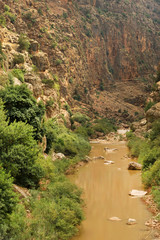 Fototapeta na wymiar Valley in Atlas Mountains, Morocco, Africa