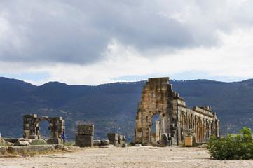 Roman Empire ruins of Volubilis, Morocco, Africa