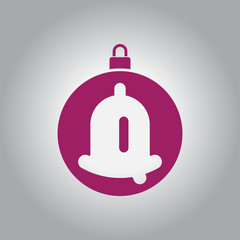 new year ball Vector illustration Christmas ball with ring