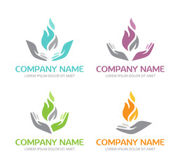 Logo Flamme et Mains