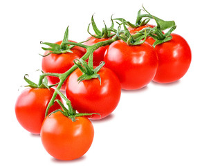 Cherry tomatoes isolated on a white