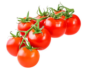 Cherry tomatoes isolated on a white