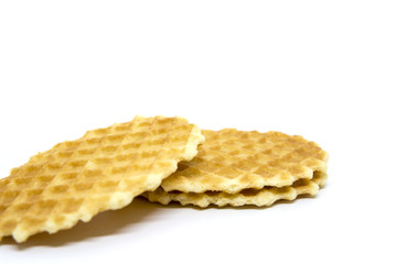 waffle on white background