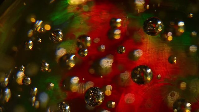 Bolle che girano in sfera di cristallo - bolle d'aria - colori - Buon Natale