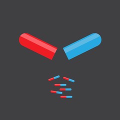 pills medical vector illustration on gray background isolated