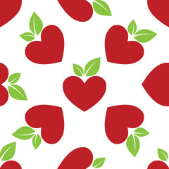 Red Apple Heart seamless