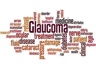 Glaucoma, word cloud concept 5