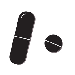 Pills Icon in trendy flat style isolated on white background.