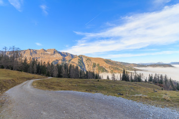 At Moutain Seekar at Achensee, Achenkirch, Austria on a sunny autumn day
