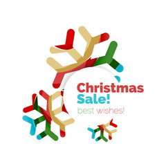 Christmas and New Year geometric banner with text