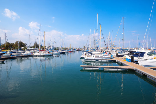 Yacht club in the Larnaca