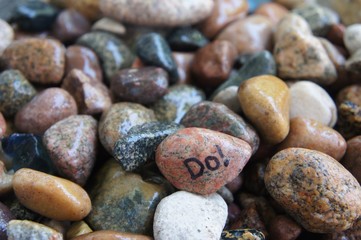 Do Handwritten on River Rock