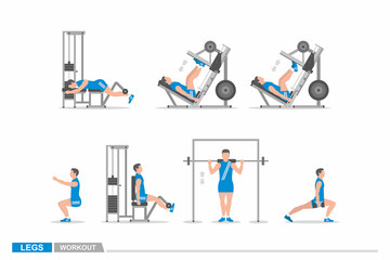 Set of workout for legs