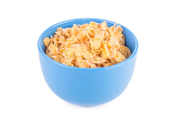 dry cereal for breakfast, isolated on white