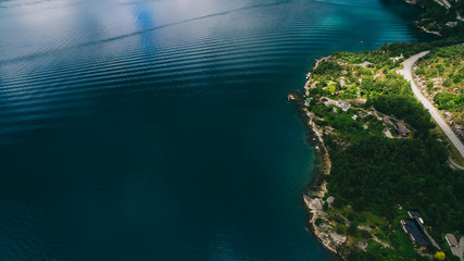 Norway, aerial photos, landscape, sea, mountains,