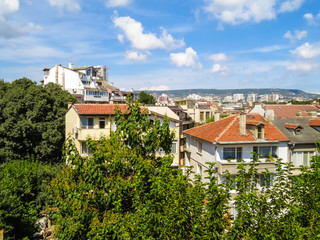 Fototapeta na wymiar The top view on the old town Varna, Bulgaria