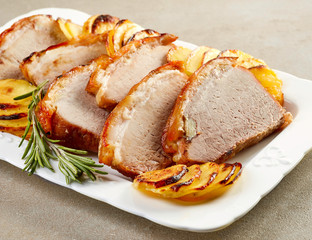 roasted pork slices