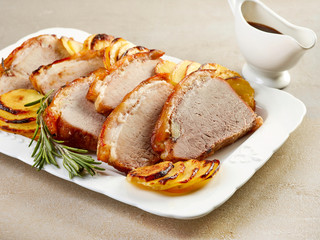 roasted pork slices