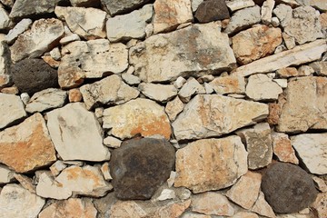 Texture of the stone wall