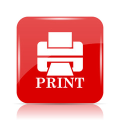 Printer with word PRINT icon