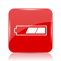 Fototapeta premium 2 thirds charged battery icon