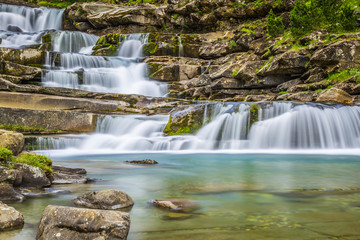 Gradas de Soaso. Waterfall in the spanish national park Ordesa 