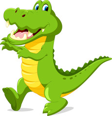 Obraz premium Cute cartoon crocodile