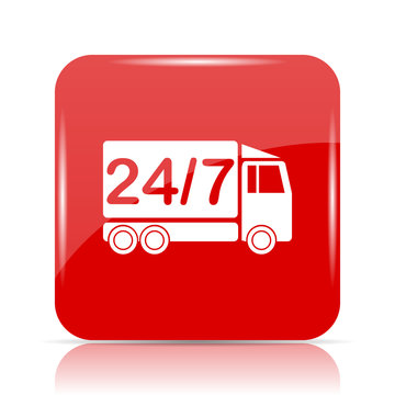 24 7 delivery truck icon