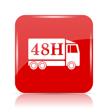 48H delivery truck icon
