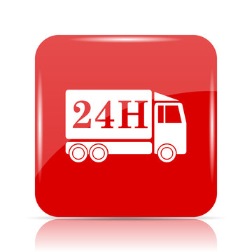24H delivery truck icon