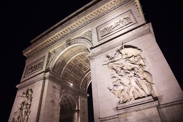Arc de Triumph in Paris by night