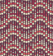 Wavy Seamless Pattern composed of geometric elements