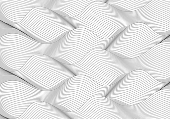 Black and white wavy lines pattern