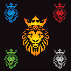 King royal,crest logo,lion logo,king logo,crown logo,vector logo design

