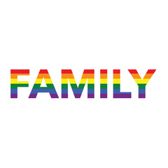 Family: Rainbow color calligraphy
