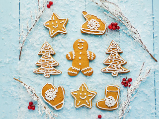 Christmas gingerbread cookies