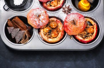 Christmas Baked stuffed apples