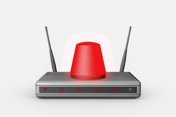 An internet wireless router is attacked
