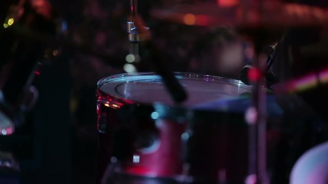 Drum At Concert On Stage