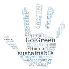 Go Green word cloud
