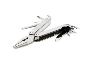 Multipurpose pliers on white background