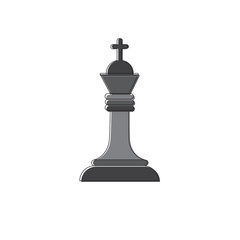Chess Figure Logo Icon Thin Line Vector Illustration