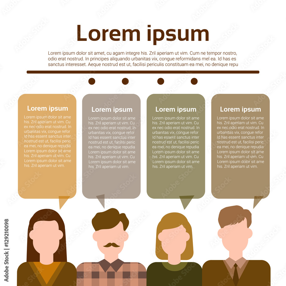 Poster graph set human resources infographic icon business network chart flat vector illustration
