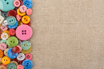   Collection of various sewing buttons 