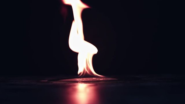 4k Halloween Shot Burning Fire Flames