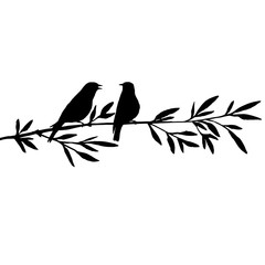 birds at tree silhouettes